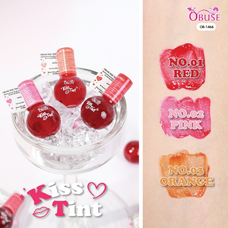 Kiss tint ลิปทินท์สีสวย ติดทนนาน OB-1466