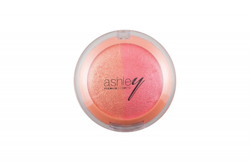 Ashley Duo Blush A-129 บลัชชออนโทนสีสุดฮิตมีให้เลือกแต่งแต้มถึง 2 เฉดสี ในตลับเดียว 