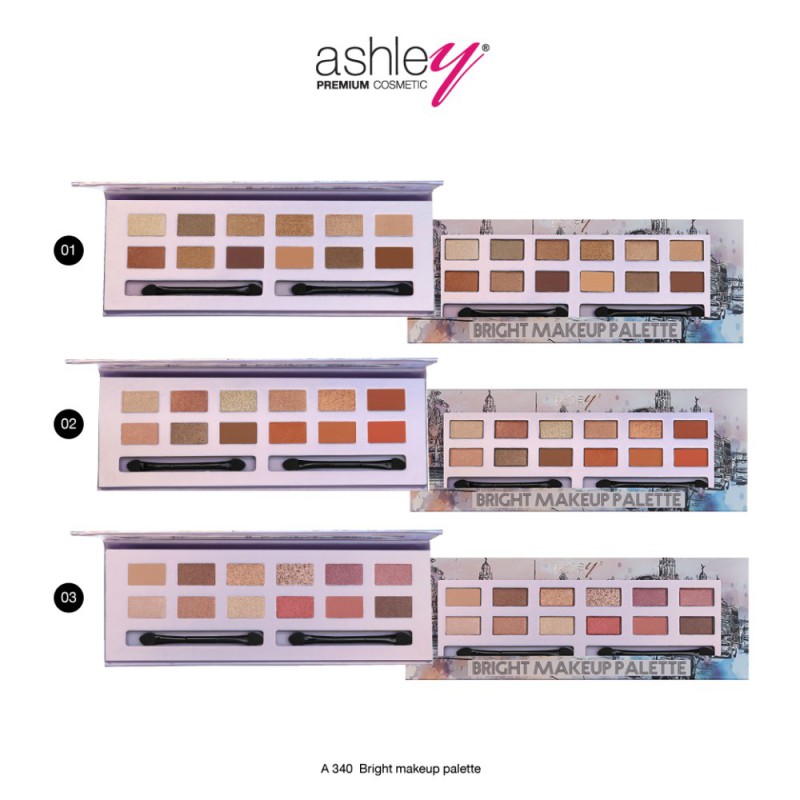 Ashley Bright Makeup Palette A-340 พาเลทอายแชโดว์ สีสวยติดทน