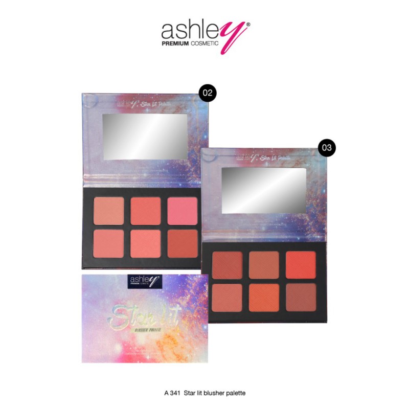 A-341 ASHLEY STAR LIT BLUSHER PALETTE พาเลทบลัชออนสีสวยติดทน