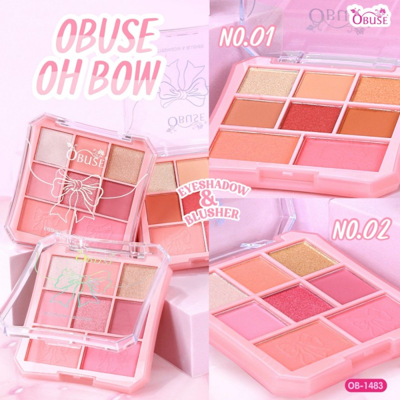 Obuse Oh Bow Eyeshadow & Blusher พาเลตต์อายแชโดว์ & บลัชออน