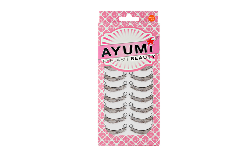 10 Pairs T-26 ขนตาปลอมคุณภาพดี ขนตาปลอมแบบธรรมชาติ  Ayumi Eyelash