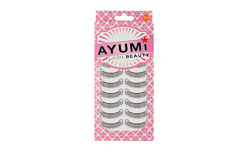 10 Pairs T-24 ขนตาปลอมคุณภาพดี ขนตาปลอมแบบธรรมชาติ  Ayumi Eyelash