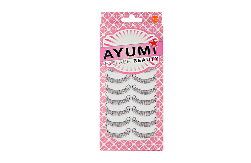 10 Pairs T-12 ขนตาปลอมคุณภาพดี ขนตาปลอมแบบธรรมชาติ  Ayumi Eyelash