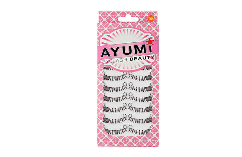 10 Pairs T-08 ขนตาปลอมคุณภาพดี ขนตาปลอมแบบธรรมชาติ  Ayumi Eyelash