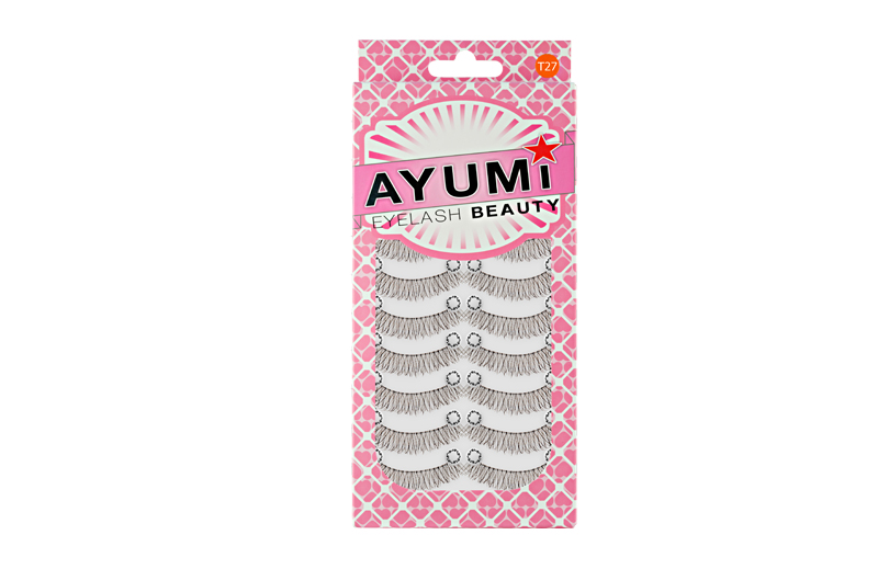 10 Pairs T-27 ขนตาปลอมคุณภาพดี ขนตาปลอมแบบธรรมชาติ  Ayumi Eyelash
