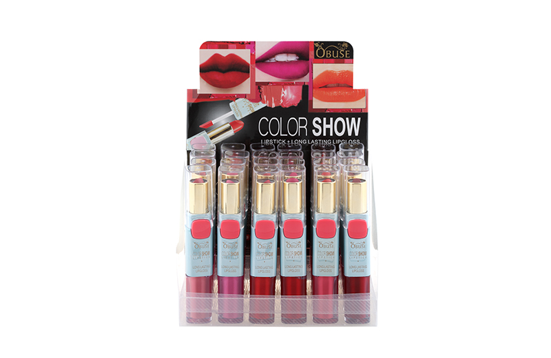 Obuse Lipstick + Long Lasting Lipgloss ลิปกลอสสีสวย ติดทนนาน