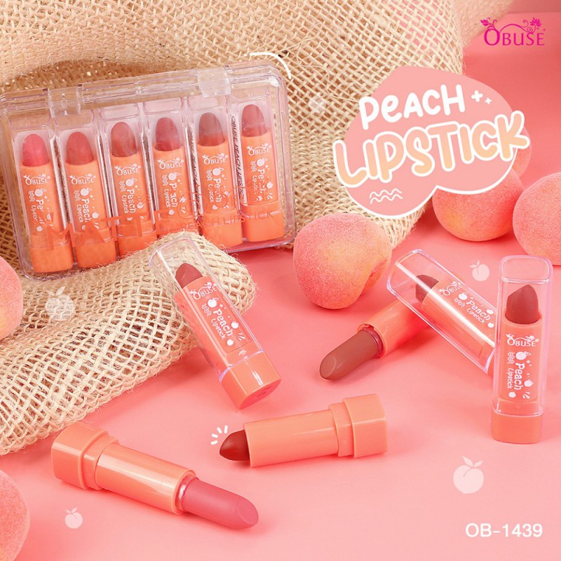 Obuse Peach Lipstick ลิปสติกสีสวย ติดทนนาน