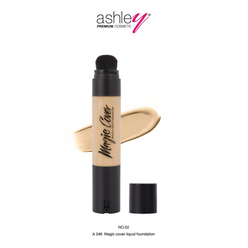 A-346 Ashley Magic Cover Liquid Foundation รองพื้นเนื้อเนียนละเอียด 