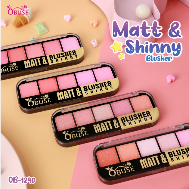 Obuse Matt&Shinny; Blusher บลัชออนสีสวยติดทน