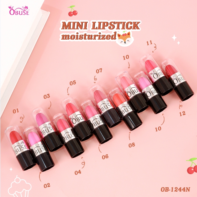 Obuse Mini Lipstick Moisturized ลิปสติกสีสดชัด ติดทนนาน