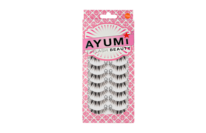 10 Pairs T-16 ขนตาปลอมคุณภาพดี ขนตาปลอมแบบธรรมชาติ  Ayumi Eyelash