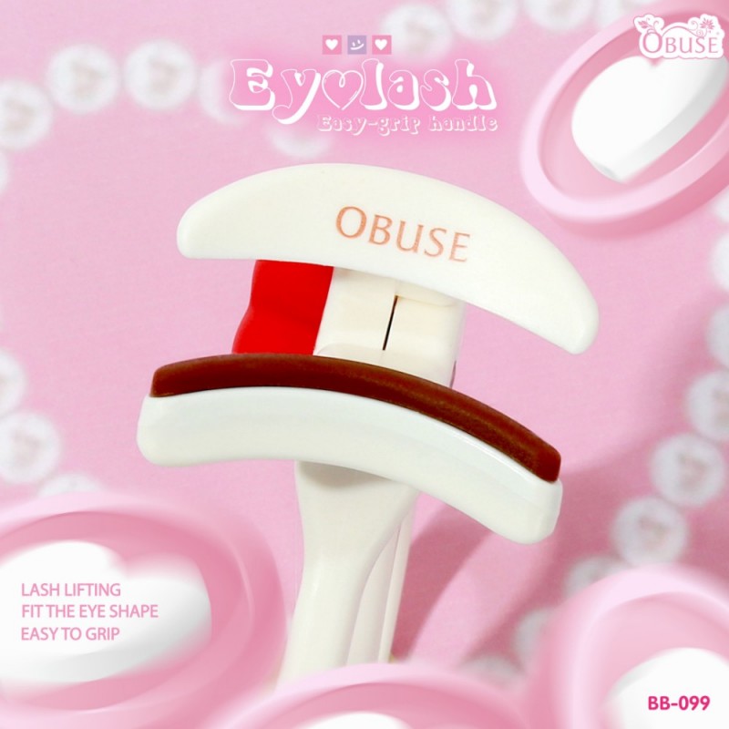 Obuse Eyelash Easy-Grip Handle ที่ดัดขนตาดีไซน์หัวใจ