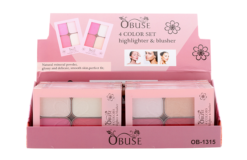 Obuse 4 Color of Highlighter & Blusher บลัชออนสีสวยติดทน