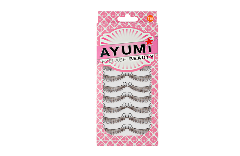 10 Pairs T-10 ขนตาปลอมคุณภาพดี ขนตาปลอมแบบธรรมชาติ  Ayumi Eyelash