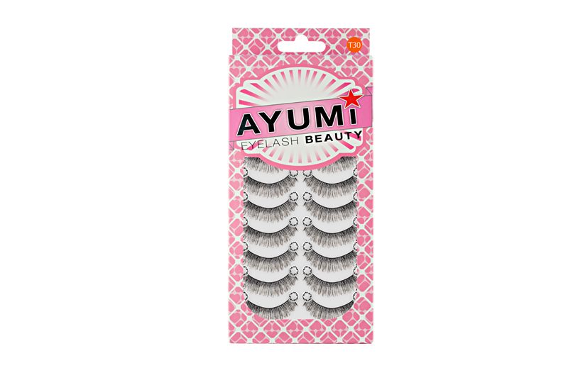 10 Pairs T-30 ขนตาปลอมคุณภาพดี ขนตาปลอมแบบธรรมชาติ  Ayumi Eyelash