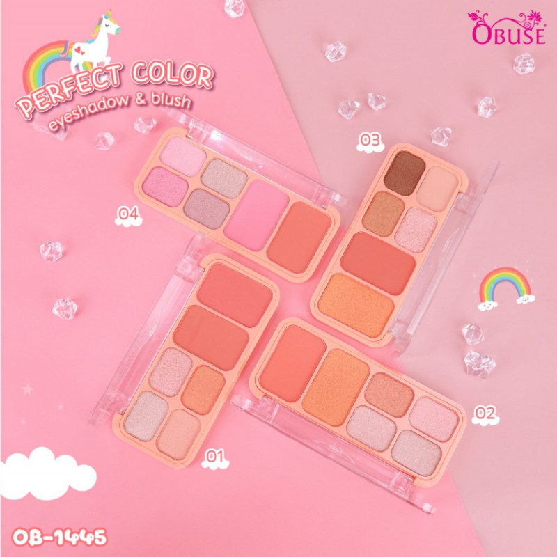  Obuse Perfect Color Eyeshadow & Blush อายแชโดว์และบลัชออน สีสันสดใส ติดทน