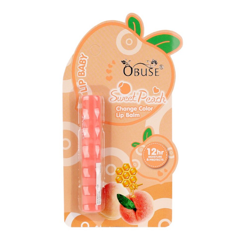Obuse Sweet Peach Lip Balm ลิปมันเปลี่ยนสี กลิ่นพีช