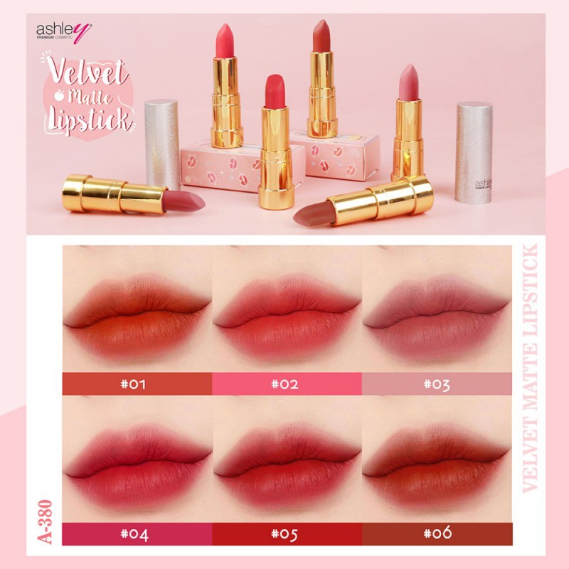 Ashley Velvet Matte Lipstick ลิปสติกเนื้อแมตต์