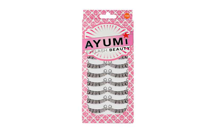 10 Pairs T-09 ขนตาปลอมคุณภาพดี ขนตาปลอมแบบธรรมชาติ  Ayumi Eyelash