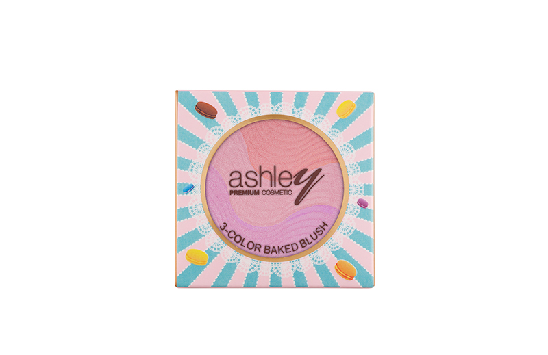 Ashley Three color Baked Blush บลัชออนสีสวย เนื้อเนียน พิกเม้นต์แน่น ติดทน