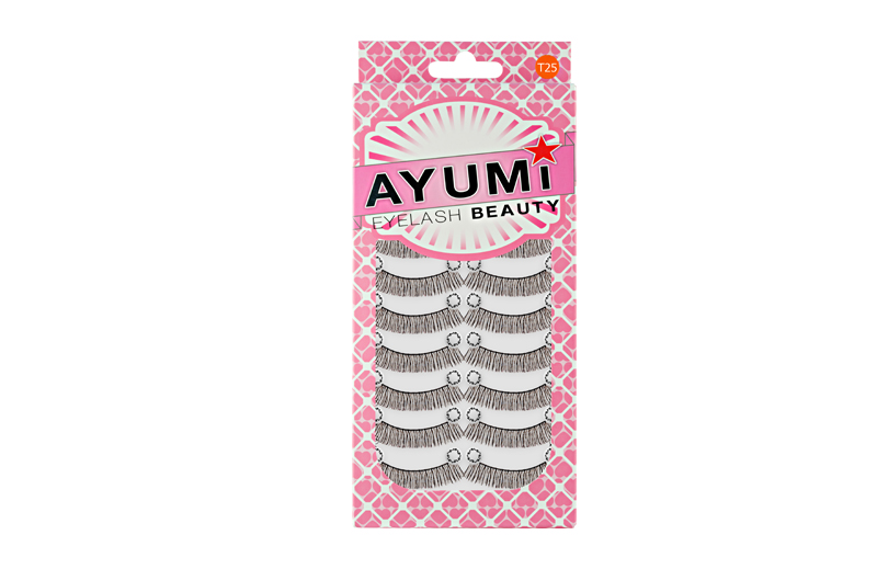 10 Pairs T-25 ขนตาปลอมคุณภาพดี ขนตาปลอมแบบธรรมชาติ  Ayumi Eyelash