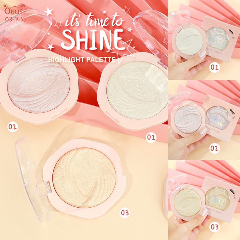 It's time to SHINE Highlight palatte ไฮไลท์หน้าฉ่ำ OB-1465