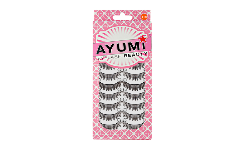 10 Pairs T-18 ขนตาปลอมคุณภาพดี ขนตาปลอมแบบธรรมชาติ  Ayumi Eyelash