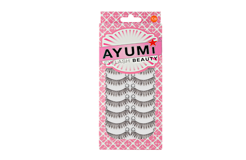 10 Pairs T-28 ขนตาปลอมคุณภาพดี ขนตาปลอมแบบธรรมชาติ  Ayumi Eyelash