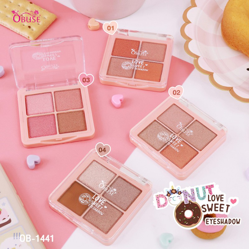 Obuse Donut Love Sweet Eyeshadow  อายแชโดว์สีสวยติดทน