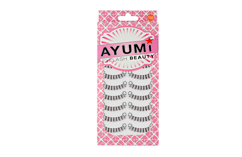 10 Pairs T-02 ขนตาปลอมคุณภาพดี ขนตาปลอมแบบธรรมชาติ  Ayumi Eyelash