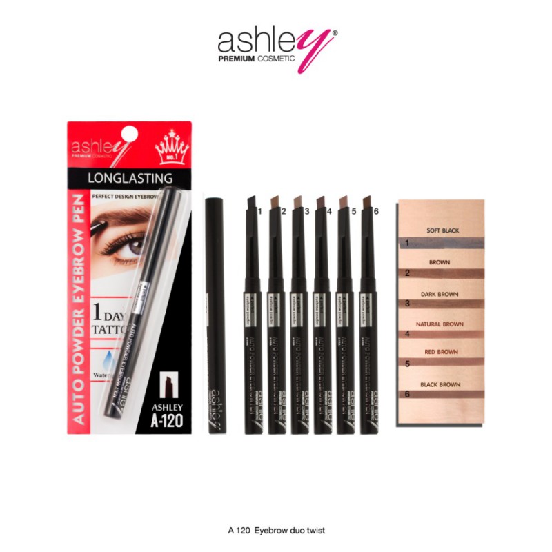 Ashley Auto Powder Eyebrow Pencil A-120 ดินสอเขียนคิ้วติดทน