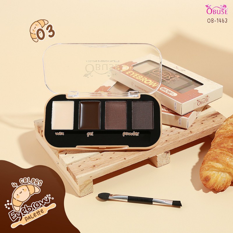 4 Colors eye palette OB 1463 พาเลทเขียนคิ้ว All in one