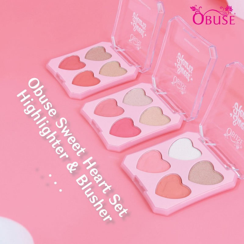 Obuse Sweet Heart Highlight & Blusher Set 