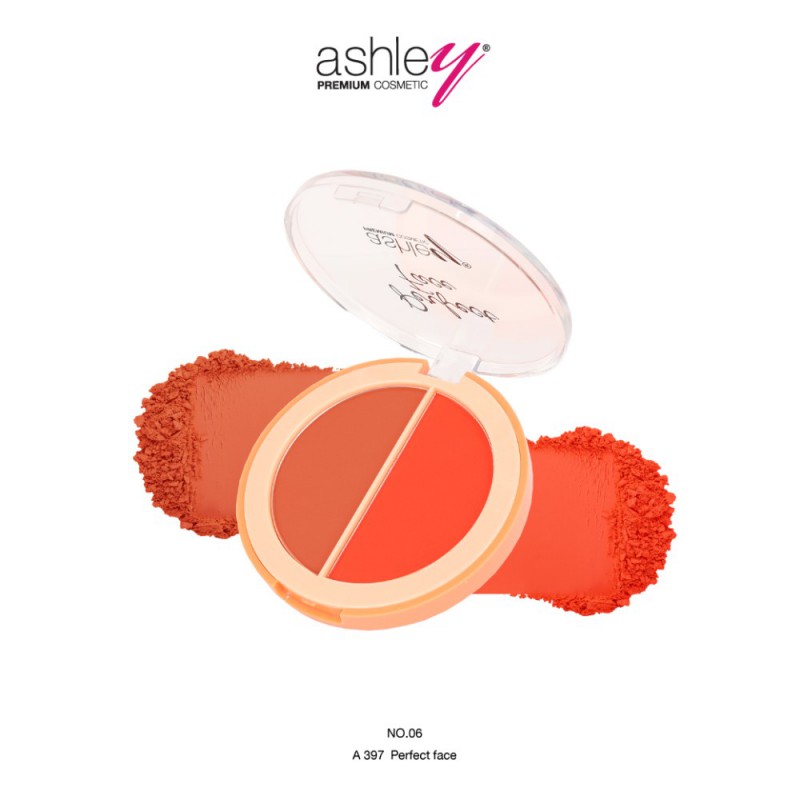 Ashley Perfect Face A397 บลัชออนทูโทนสีสดใส