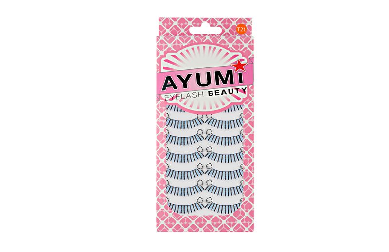 10 Pairs T-21 ขนตาปลอมคุณภาพดี ขนตาปลอมแบบธรรมชาติ  Ayumi Eyelash