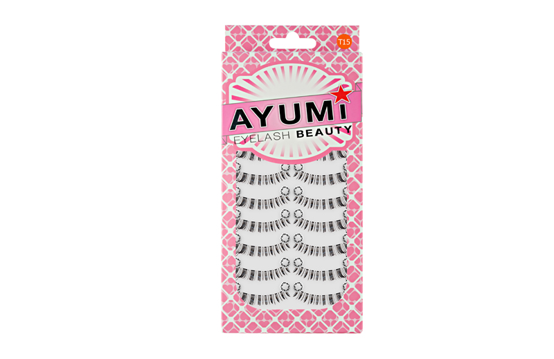 10 Pairs T-15 ขนตาปลอมคุณภาพดี ขนตาปลอมแบบธรรมชาติ  Ayumi Eyelash