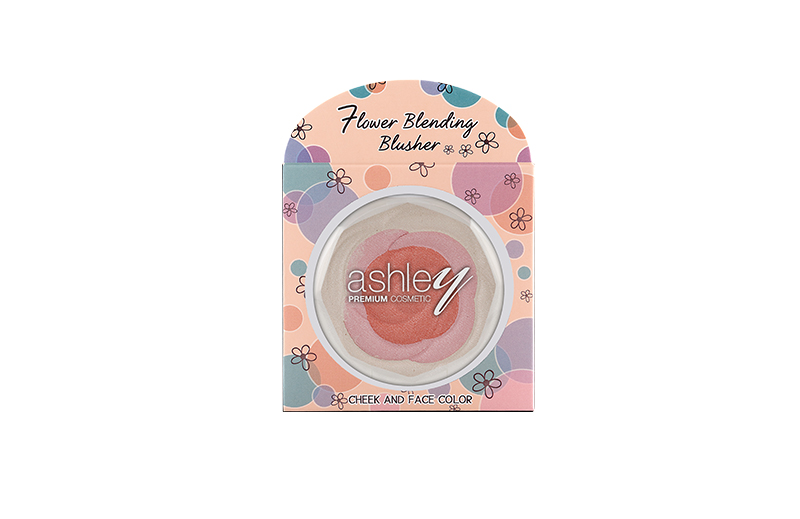 ASHLEY FLOWER BLENDING BLUSHER บลัชออนเนื้อเนียน สีสวย ดีไซน์เป็นกลีบกุหลาบสวยงาม